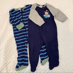 Gerber Baby Boy Footies, Blue, 6-9months